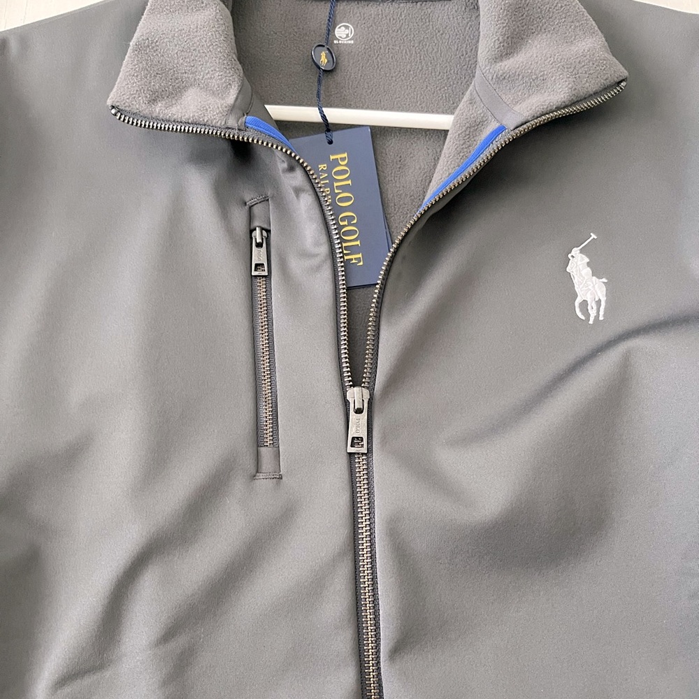 🤍NWT Polo Golf Ralph Lauren Charcoal grey long sleeved jacket. Gorgeous feel!